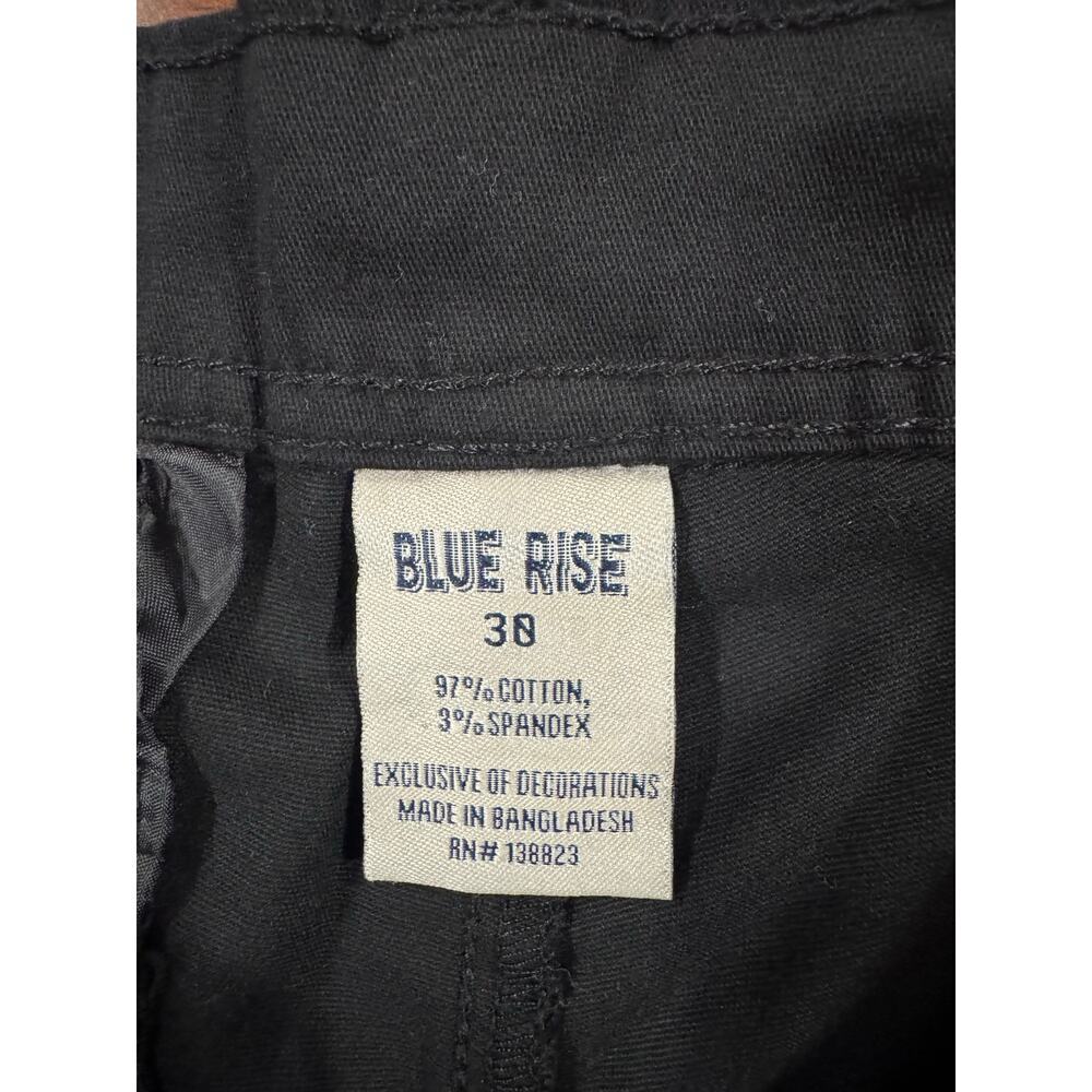 Blue Rise Men’s Black Cargo Shorts Size 30 NWT Stretch Casual Utility - Picture 4 of 8